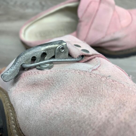 GEIER WALLY AUSTRIA Women’s 6-6.5 EU 37 US Suede Leather Mules Slides Clogs Pink - Picture 11 of 12